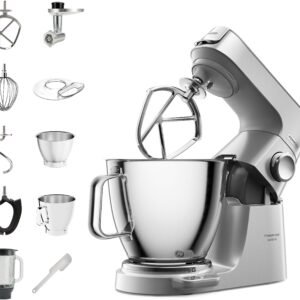 Kompakt-Küchenmaschinen KENWOOD KENWOOD Küchenmaschine Titanium Chef Baker XL KVL85.224SI i Titanium Chef Baker XL KVL85.224SI i, 1200 W, 7 l Schüssel, inkl. umfangreiches Zubehör, integrierter EasyWeigh Waage