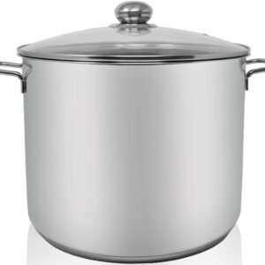 Kru00FCger Krüger Kochtopf, Edelstahl (1-tlg), für Induktions-Kochfelder geeignet Suppentöpfe
