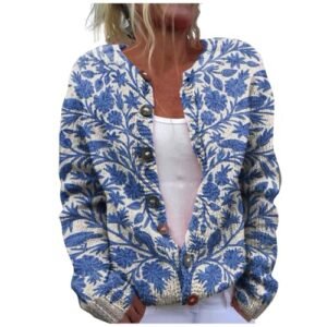 Womens Vintage Fair Isle Cardigan Argyle Button Down Long Sleeve Sweater Retro Pattern Open Front Knit Tops X-Large AG ‎womens Sweaters