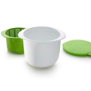 LEKUE Frischkäsebereiter Cheese Maker, Kunststoff/Platinsilikon, spülmaschinen- und mikrowellengeeignet Frischhaltedosen LEKUE