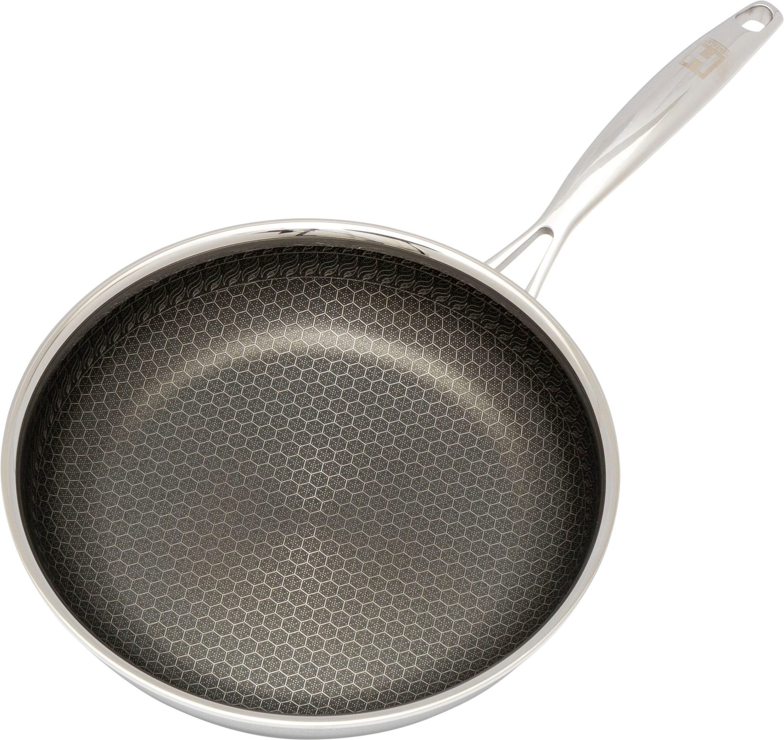 Bratpfannen HENSSLERS HENSSLERS Bratpfanne, Edelstahl (1-tlg), 3-Schicht Material, Wabenstruktur und Antihaftbeschichtung, Induktion