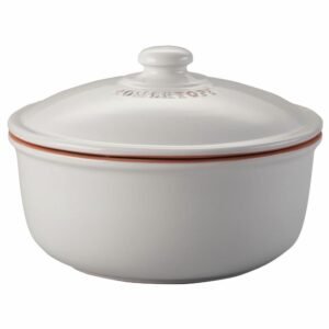 Ru00D6MERTOPF RÖMERTOPF Brotbackform Rund mit Deckel Weiß Tonbräter