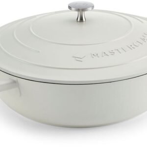 MasterClass MasterClass Kasserolle MasterClass, Aluminiumguss, flach, 2,5 L, ultraleicht, kratzfeste Antihaftbeschichtung, Induktion Cremefarbig Kasserollen