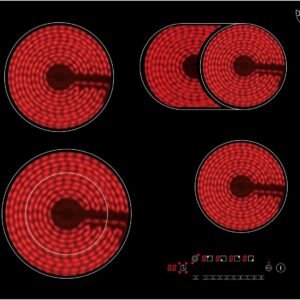 K\u0026H Kochfelder K&H Elektro-Kochfeld K&H® 4 Zonen Glaskeramikkochfeld 59cm Elektro Autark Eingebaut NC-7206, Einbaufähig und Autark