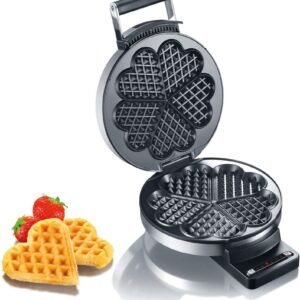 Graef Waffeleisen WA 80, Edelstahl matt, 850 W Graef Herzwaffeleisen