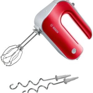 BOSCH Handmixer Styline MFQ40301, Edelst. Rührbesen/Knethaken, 5 Stufen, hellgelb, 500 W, Turbostufe, leichtes Gehäuse, Made in Europe Rot BOSCH Handmixer
