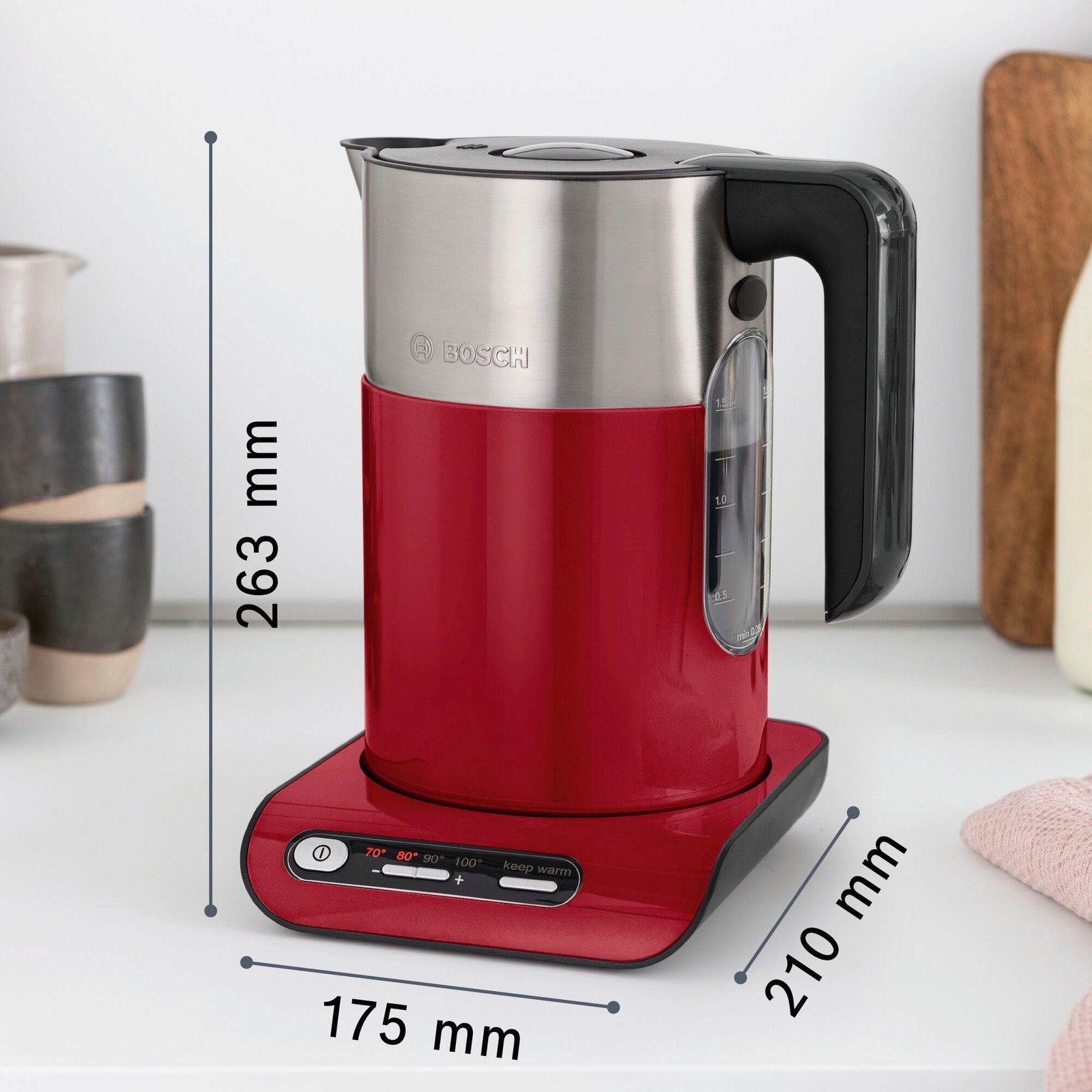 BOSCH BOSCH Wasserkocher TWK8614P, 1,5 l, 2400 W Wasserkocher