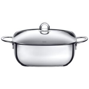 Silit Schmortöpfe Silit Schmortopf Studio, beschichteter Bräter Induktion, Cromargan® Edelstahl Rostfrei 18/10, backofengeeignet bis 180°C, für alle gängigen Herdarten geeignet