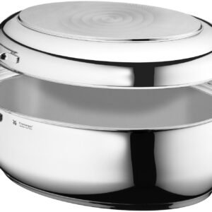 WMF Bräter Schmortopf Induktion, Cromargan® Edelstahl Rostfrei 18/10 (1-tlg), Deckel als induktionsgeeignete Pfanne nutzbar, 8,5l, backofengeeignet Bräter WMF