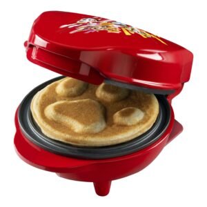 Waffeleisen bestron bestron Waffeleisen APP500R Paw Patrol, 550 W, im einzigart. Design, für Kindergeburtstage, Ostern & Weihnachten, Rot