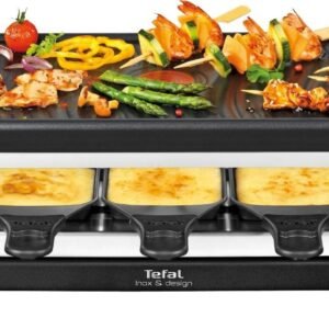 Tefal Tefal Raclette RE4588 Ambiance, 10 Raclettepfännchen, 1350 W, für bis zu 10 Personen, Tischgrill-Funktion, abnehmbares Kabel Raclette