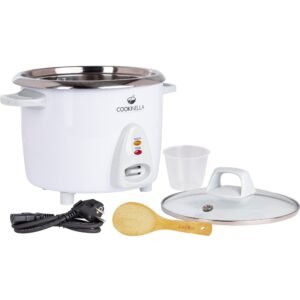 KeMar Kitchenware Reiskocher KRC-200, 500 W, Innentopf aus Edelstahl, Glasdeckel, Bambuslöffel Reiskocher KeMar Kitchenware