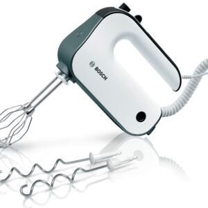 BOSCH Handmixer BOSCH Handmixer MFQ49300, Edelst. Rührbesen/Knethaken, 5 Stufen, Spiralkabel, 850 W, Turbotaste, Soft-Touch-Griff, leichtes Gehäuse, Made in Europe