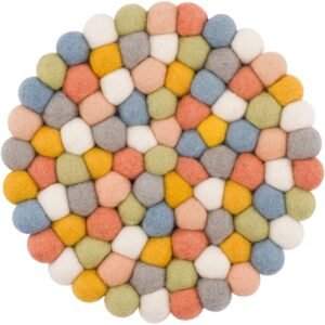 Topfuntersetzer myfelt myfelt Topfuntersetzer Filzkugel Topfuntersetzer ⌀ 20 cm, Zubehör für Pfannen, Töpfe, Küchentisch, Auflaufformen, 100 % reine Schurwolle, hitzebeständig Liese