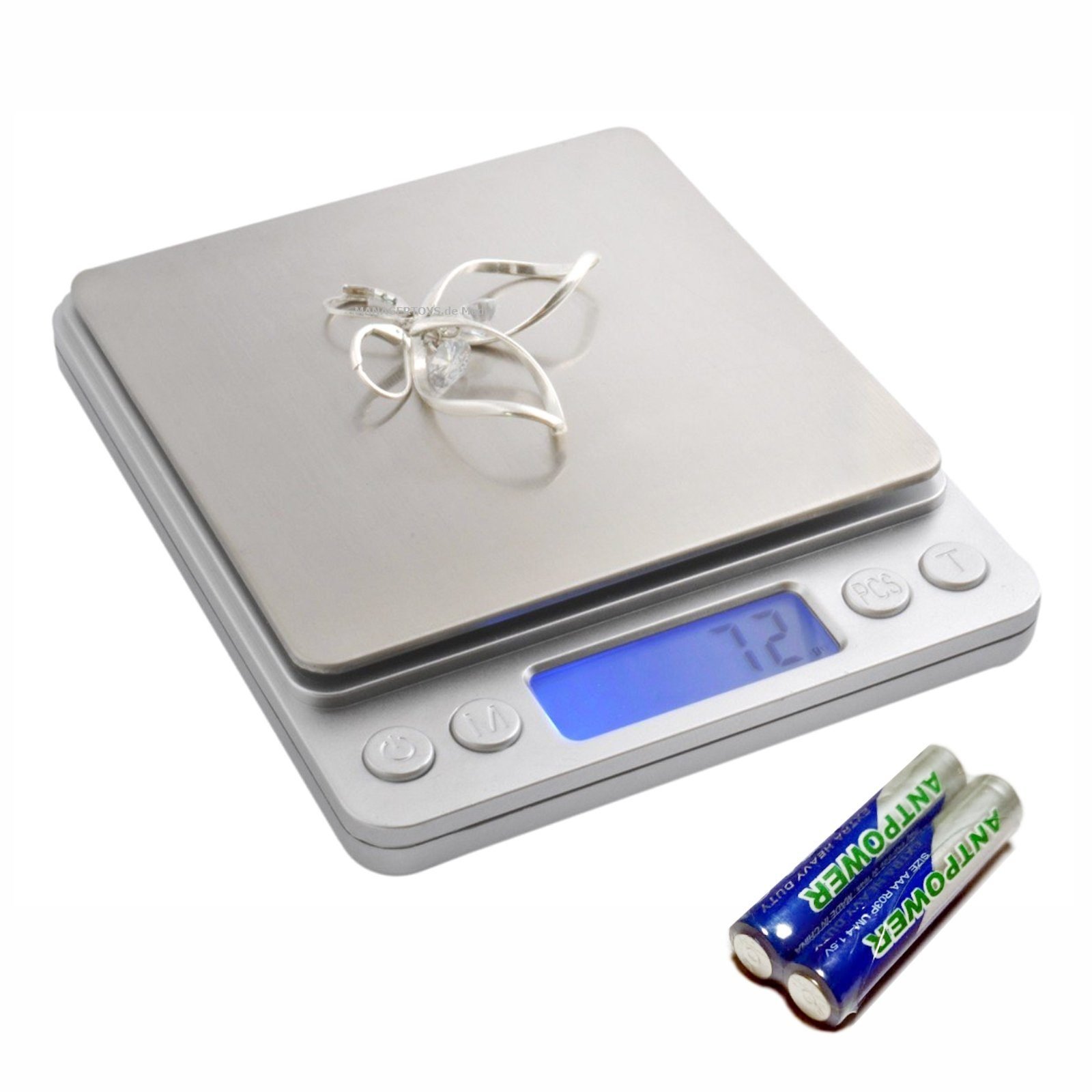 VARA Küchenwaage Digitale Haushalts- Feinwaage Küchenwaage 2 kg 0.1 Gramm Batterien VARA Küchenwaagen