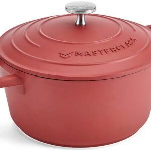 MasterClass MasterClass Kasserolle MasterClass, Aluminiumguss, 2,5 Liter, rund, ultraleicht,kratzfeste Antihaftbeschichtung,Induktion Rot Kasserollen