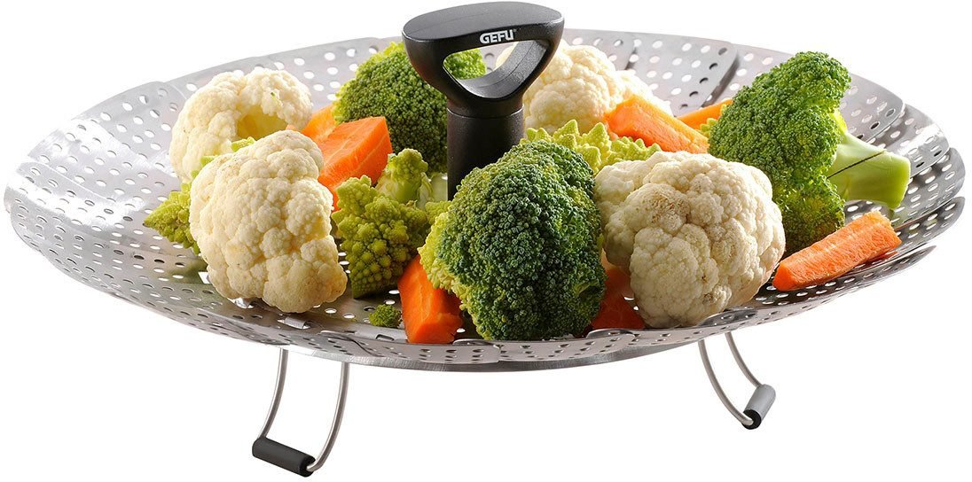 Dampfgartöpfe GEFU GEFU Dampfgartopf VITALA, (1-tlg), faltbare Dünstschale, Ø 27 cm, Edelstahl, Induktion