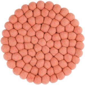 myfelt myfelt Topfuntersetzer Filzkugel Topfuntersetzer ⌀ 20 cm, Zubehör für Pfannen, Töpfe, Küchentisch, Auflaufformen, 100 % reine Schurwolle, hitzebeständig Lea Topfuntersetzer