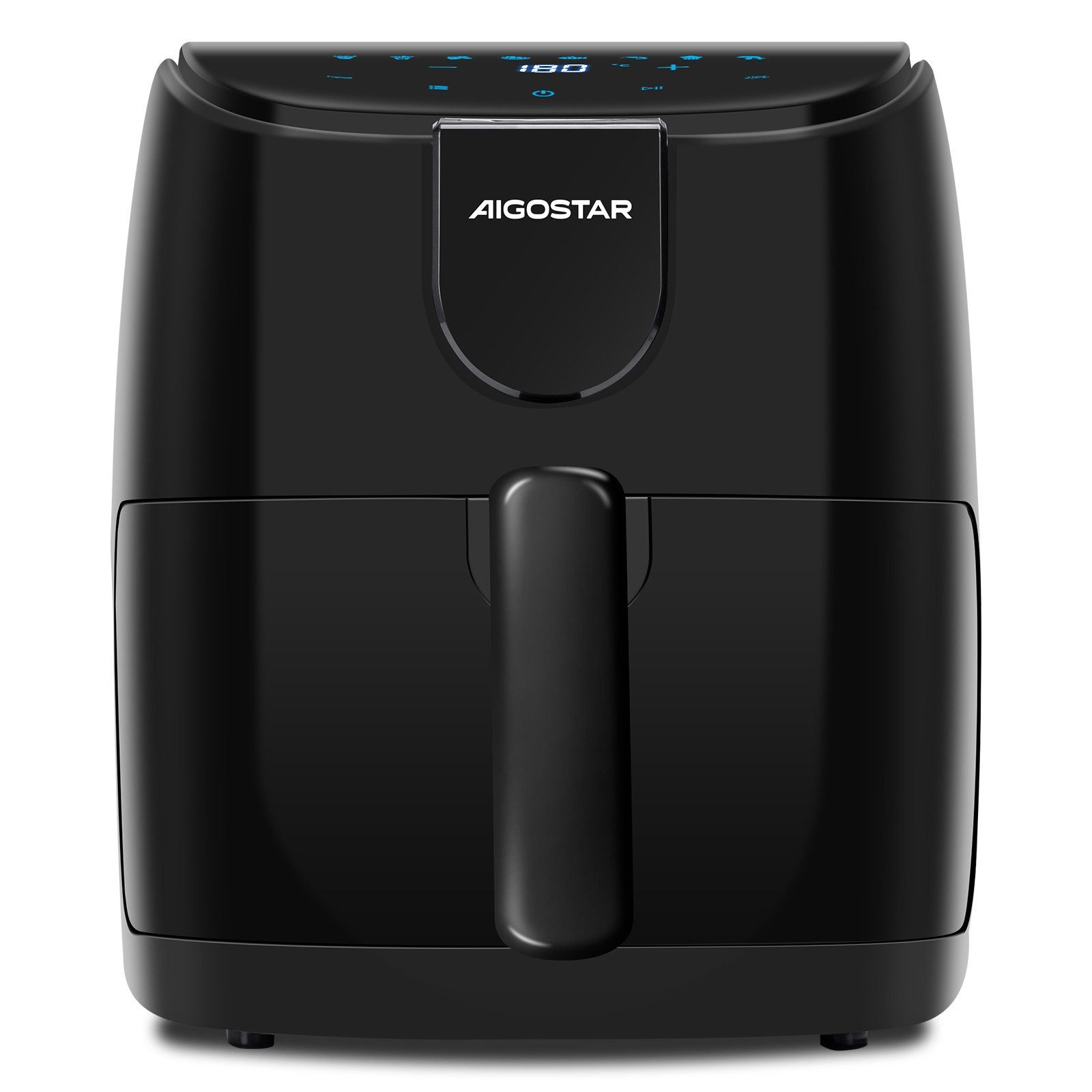 Aigostar Aigostar Heißluftfritteuse 4L, 9 Programme Air Fryer, LED-Touchscreen, ölfrei Heissluftfriteuse, 1500,00 W, 1H Timer, Intelligente Vorheizfunktion & Shake-Erinnerung Heißluftfritteusen