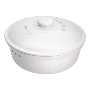 Ru00D6MERTOPF Tonbräter RÖMERTOPF Römertopf Brottopf Rund Weiß 80904, Ton