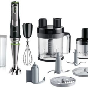 Braun Braun Stabmixer MQ 9195XLI MultiQuick 9, 1200 W, Schneebesen, Küchenmaschinen Aufsatz, Zerkleinerer, 600 ml Mixbecher Stabmixer