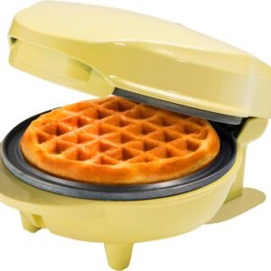 Waffeleisen bestron bestron Waffeleisen AMW500 Mini, 550 W, für klassische Waffeln, kleiner Waffelmaker mit Antihaftbeschichtung AMW500V gelb