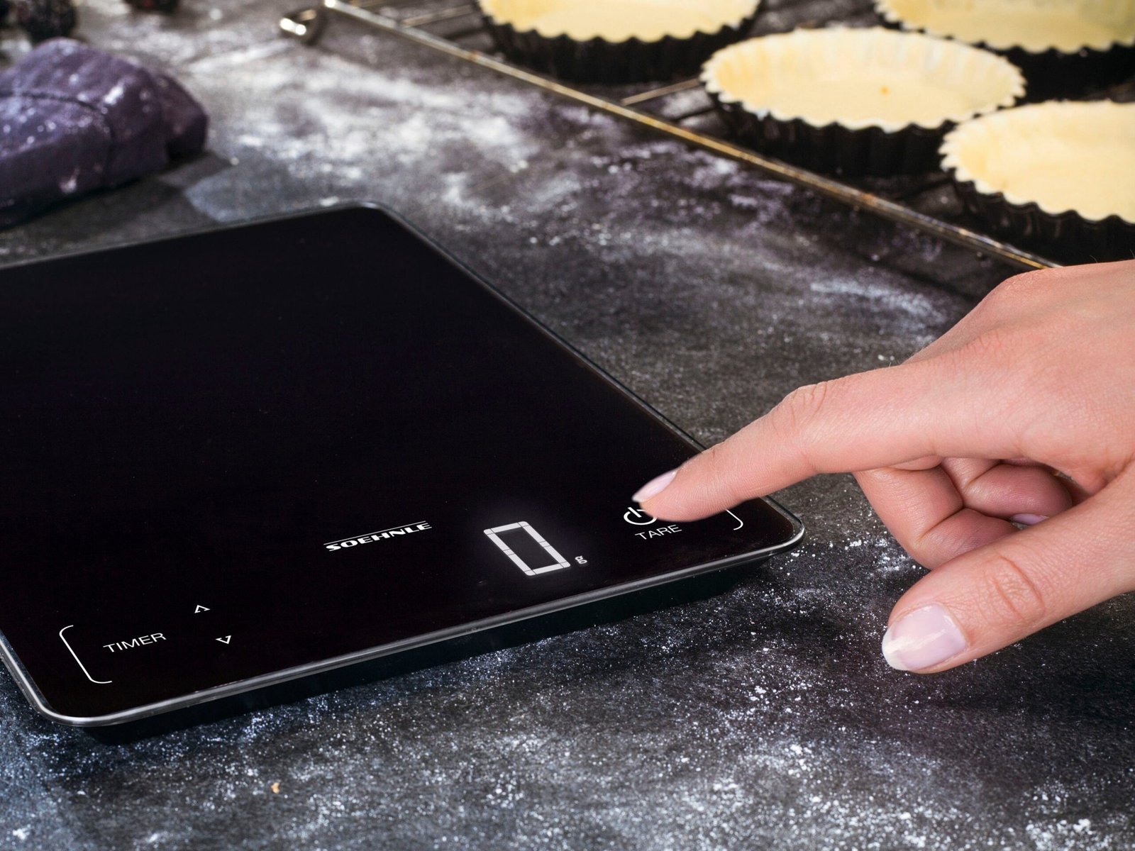 Küchenwaagen Soehnle Soehnle Küchenwaage Page Profi 100, &Sensor-Touch + Küchentimer, Tragkraft bis zu 15 kg, 1g genaue Teilung