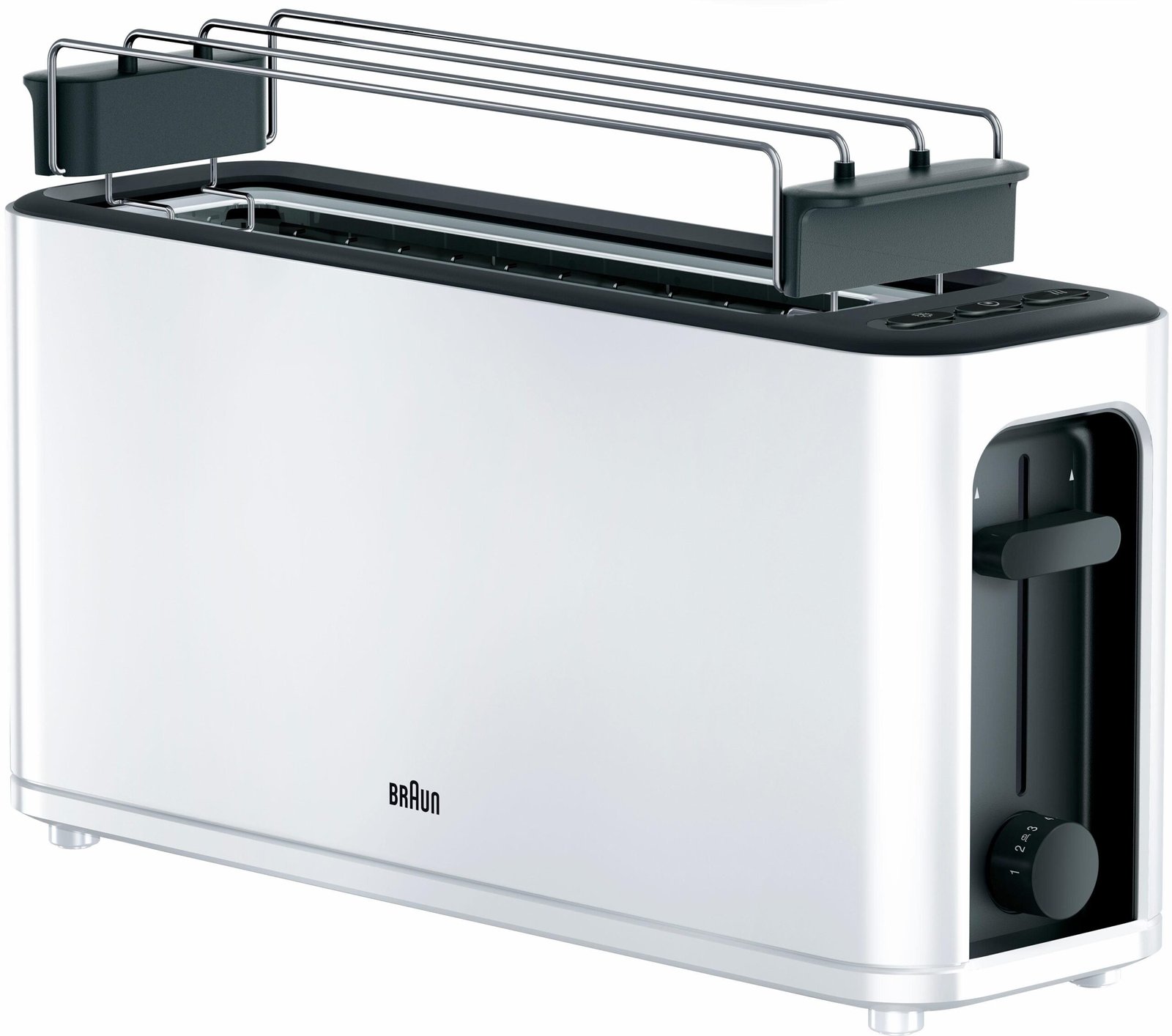2-Scheiben-Toaster Braun Braun Toaster HT 3110 BK, 1 langer Schlitz, für 2 Scheiben, 1000 W Weiß