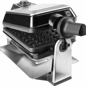 Krups Belgisches Waffeleisen Krups Waffeleisen FDD95D Professional, 1200 W, Doppelwaffeleisen, belgische Waffeln, Dreh-Funktion, 7 Bräunungsstufen