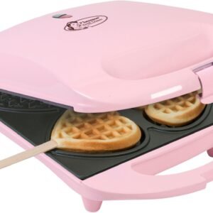 bestron Herzwaffeleisen bestron Waffeleisen DSW271 für Herzwaffeln am Stiel, 780 W, für Herzwaffeln am Stiel, Retro Design DSW271P rosa