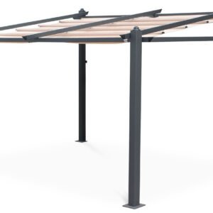 Alice's Garden Murum Pergola murale 3 x 4 mbeige Abris, garages et rangements de jardin
