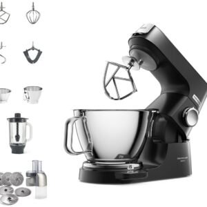 KENWOOD Multifunktionsküchenmaschinen KENWOOD Küchenmaschine Titanium Chef Baker KVC85.004BK Titanium Chef Baker KVC85.004BK, 1200 W, 5 l Schüssel, Zubehör, Gratis Wert: UVP 319,- Gratis Mixaufsatz + Schnitzelwerk