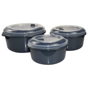 Michelino Mikrowellenbehälter Praktisches 3-tlg. Mikrowellendosen-Set: Vielseitig, robust Michelino Frischhaltedosen