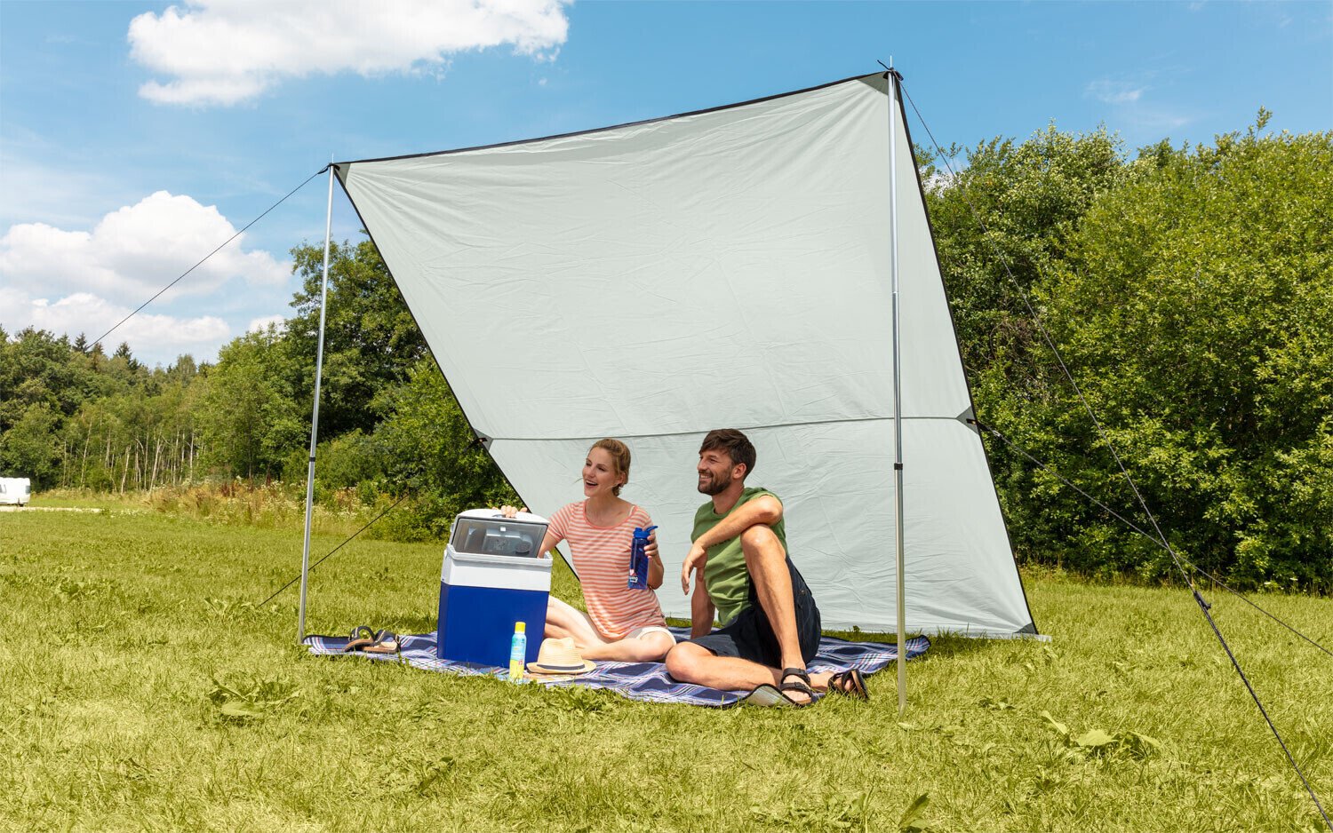 Protections solaires extérieures Berger Vela UV Tarp 300 x 240 cm Light Grey