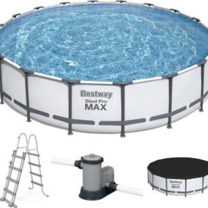 Bestway Steel Pro MAX Frame 549 x 122 cmwith filter pump, ladder, cover (56462-5) Piscines et accessoires