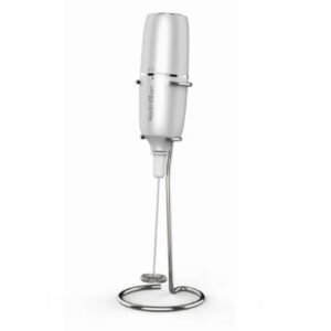 Daskoo Daskoo Milchaufschäumer Handgehaltener Milchaufschäumer, elektrischer Milchaufschäumer, für Kaffee, Latte, Cappuccino, Matcha und heiße Schokolade Silber Milchaufschäumer