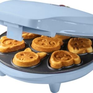 bestron Waffeleisen bestron Waffeleisen AAW700 für Mini-Waffel-Kekse, 700 W, mit Backampel & Antihaftbeschichtung AAW700B ba