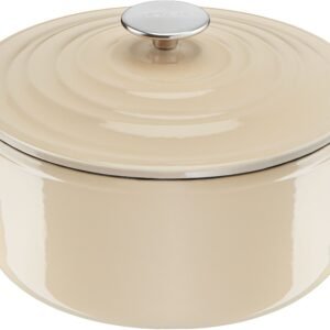 Tefal Kochtopf LOV, Gusseisen (1-tlg), umweltfreundlich, unbedenkliche Pigmente,Schongaren, Ø25 cm, Induktion beige Tefal Suppentöpfe
