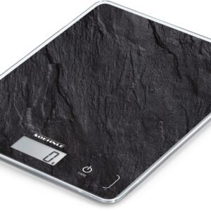 Soehnle Küchenwaage Page Compact 300 Slate, Tragkraft 5 kg, 1 g genaue Teilung Küchenwaagen Soehnle