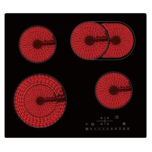 Acopino Elektro-Kochfeld Acopino Glaskeramik Kochfeld autark 60cm Einbaukochfeld KM4-2 mit Sensor Touch Control und Bräterzone und Zweikreis-Zone, Sensor Touch Control und Bräterzone und Zweikreis-Zone Kochfelder Acopino