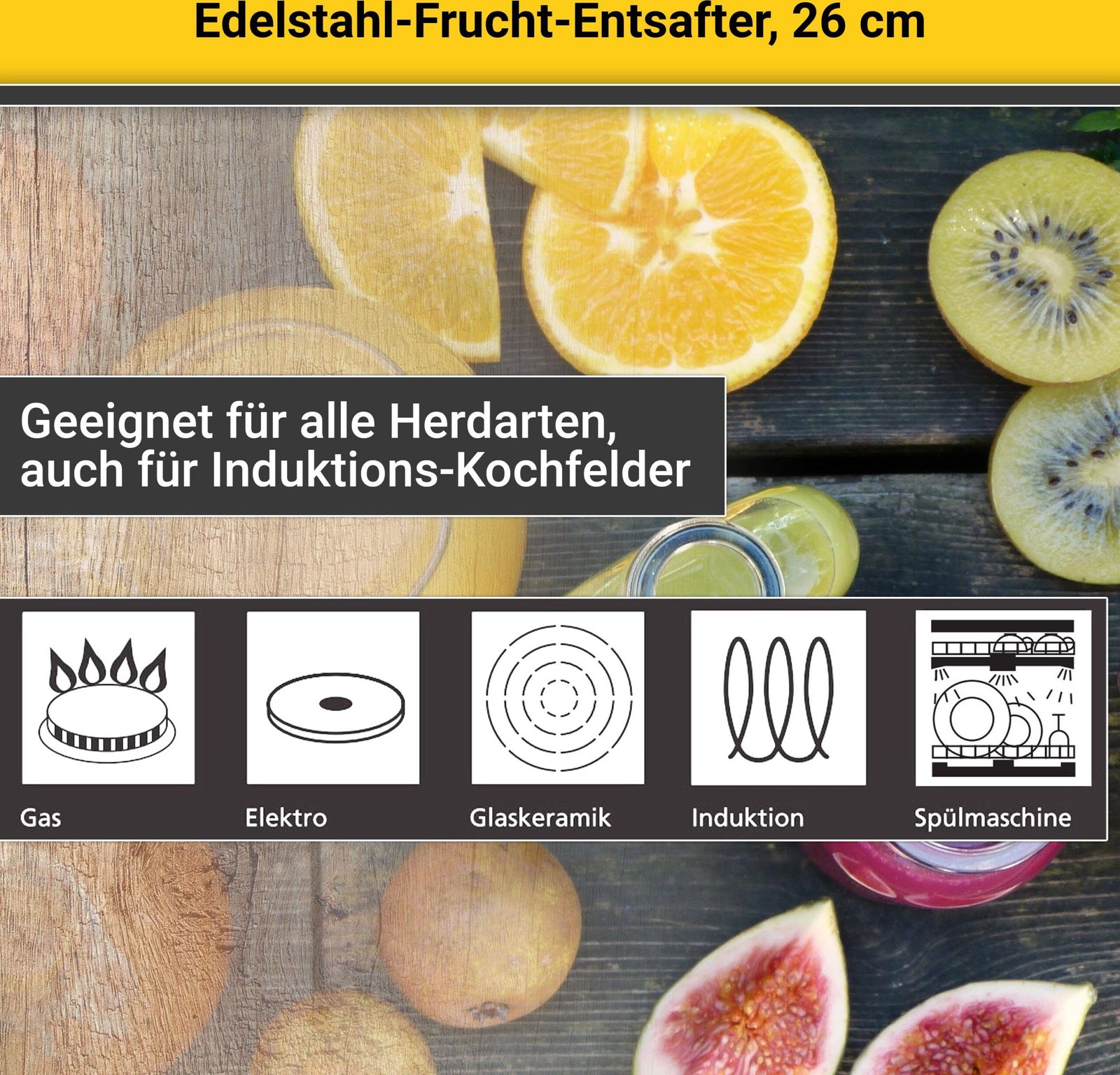 Kru00FCger Krüger Einkochtopf Mainau, Edelstahl (Set, 5-tlg), für Induktions-Kochfelder geeignet Einkochtöpfe