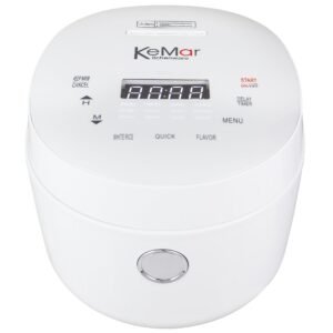 KeMar Kitchenware Multikocher KRC-190, 500 W, 1,80 l Schüssel, 12 Programme, Dampfgaraufsatz, Reiskelle, Messbecher, Touch Display KeMar Kitchenware Multikocher