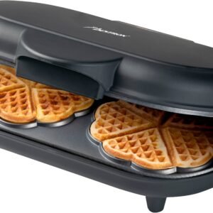 Waffeleisen bestron bestron Waffeleisen ADWM1000BL, 1200 W, Doppelwaffeleisen für klassische Herzwaffeln