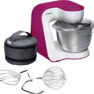 BOSCH Multifunktionsküchenmaschinen BOSCH Küchenmaschine StartLine MUM54P00 StartLine MUM54P00, 900 W, 3,9 l Schüssel, 7 Arbeitsstufen, Knethaken, Schlagbesen, Rührbesen, weiß/lila