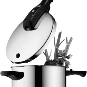 WMF Schnellkochtopf Perfect RDS, Cromargan® Edelstahl Rostfrei 18/10, Dampfkochtopf mit abnehmbarem Deckelgriff, Induktion WMF Schnellkochtöpfe