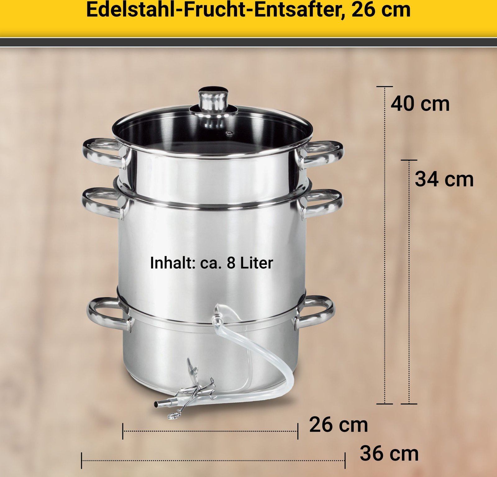 Kru00FCger Krüger Einkochtopf Mainau, Edelstahl (Set, 5-tlg), für Induktions-Kochfelder geeignet Einkochtöpfe