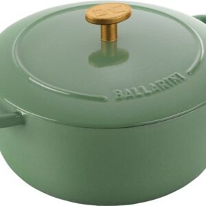 BALLARINI Bräter Bellamonte Cocotte, Gusseisen (1-tlg), robust, kratzfeste Emaille-Beschichtung, spülmaschinengeeignet Grün BALLARINI Bräter