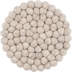 myfelt Topfuntersetzer Filzkugel Topfuntersetzer ⌀ 20 cm, Zubehör für Pfannen, Töpfe, Küchentisch, Auflaufformen, 100 % reine Schurwolle, hitzebeständig Béla Topfuntersetzer myfelt