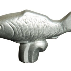 Deckelgriff Staub Knauf, Edelstahl Fisch Silber (1-St) Deckelgriffe Staub