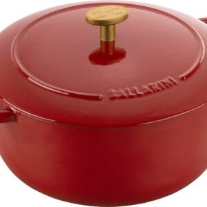 BALLARINI Bräter Bellamonte Cocotte, Gusseisen (1-tlg), robust, kratzfeste Emaille-Beschichtung, spülmaschinengeeignet Rot BALLARINI Bräter